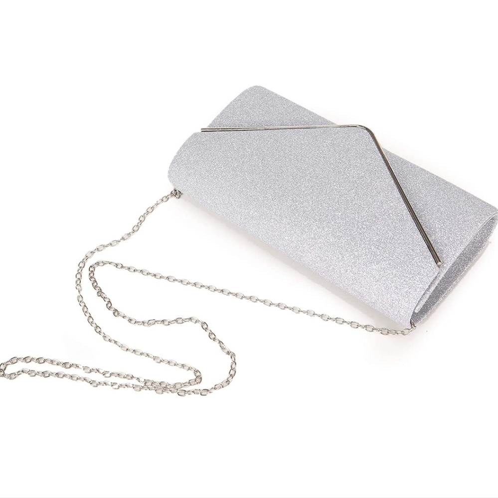 Silver Clutch Purse